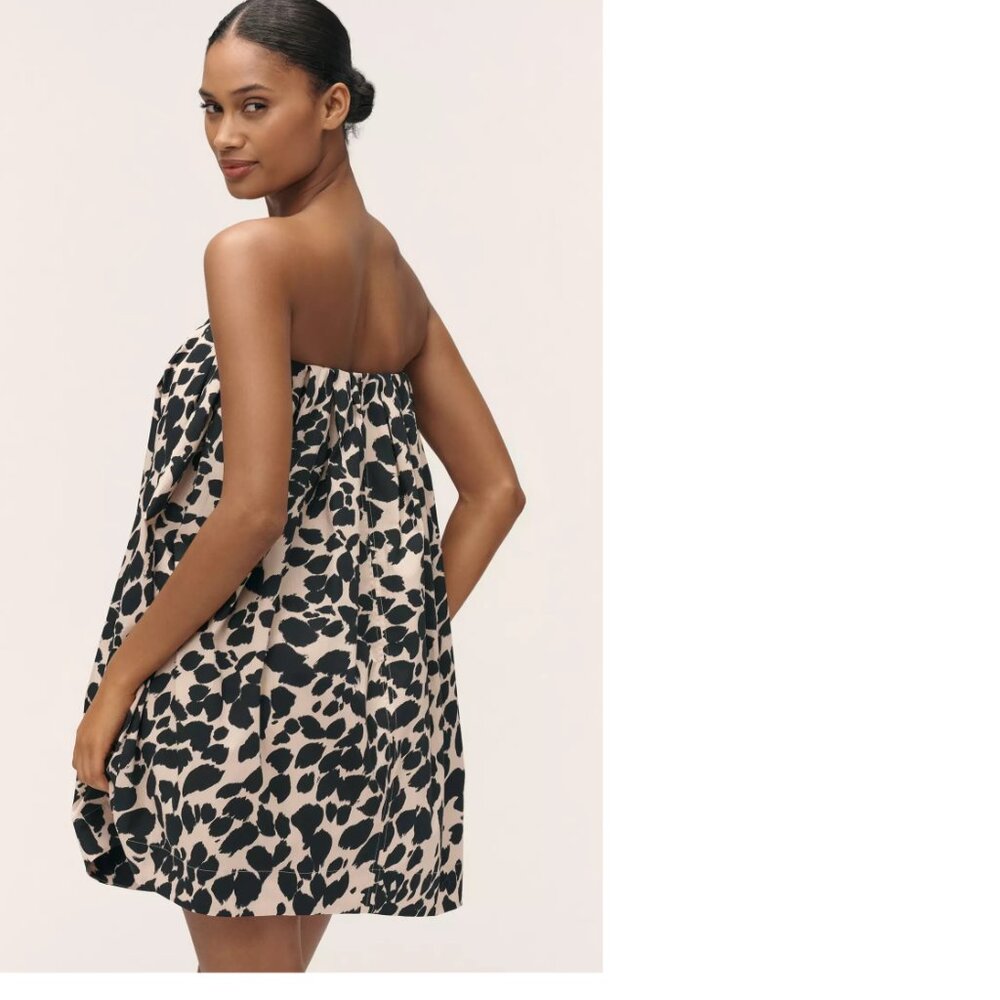 Anthropologie Maeve Cotton Strapless Swing Mini Dress S new - Picture 4 of 6